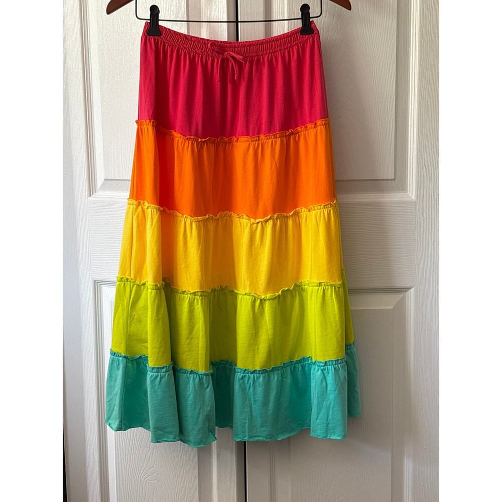 NEW! Garnet Hill GH Big Girls' Cotton Tiered Knit Skirt sz14/XL -purchased 2014